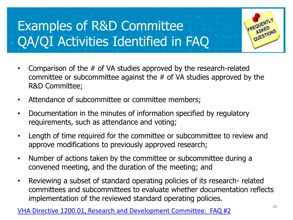 examples of r d committee qa qi activities 1