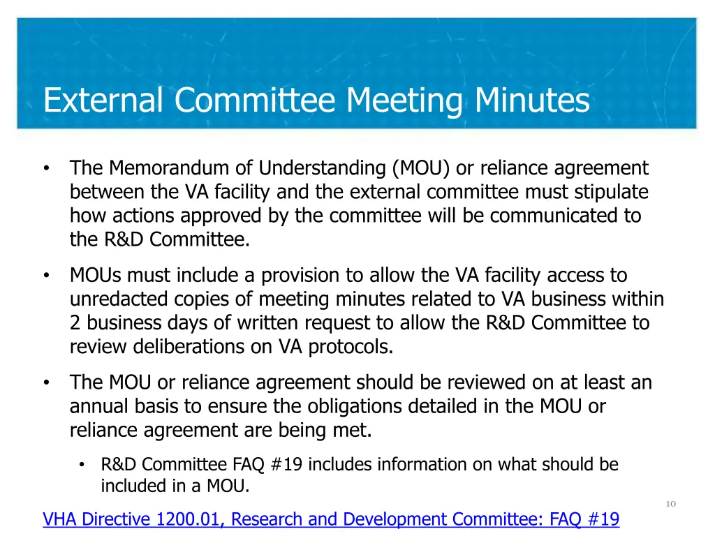 external committee meeting minutes