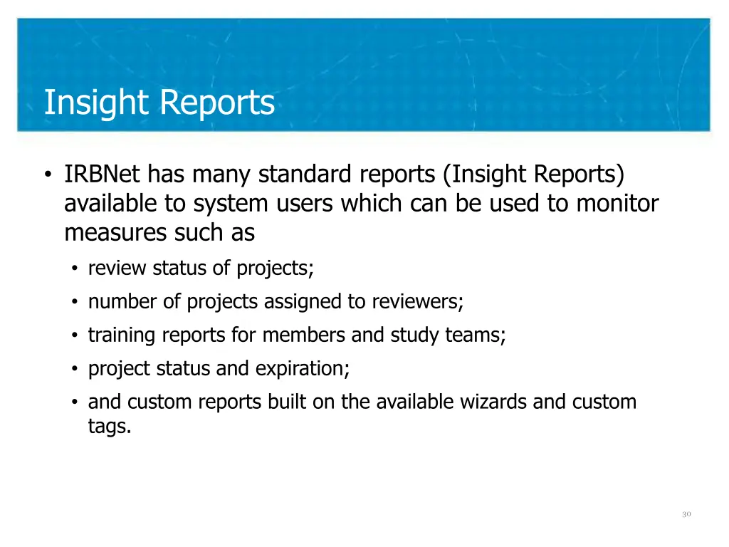 insight reports