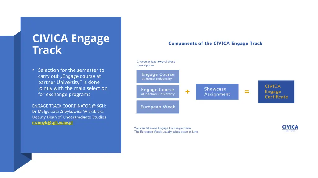 civica engage track