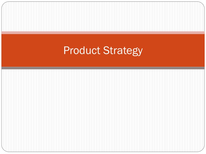 product strategy