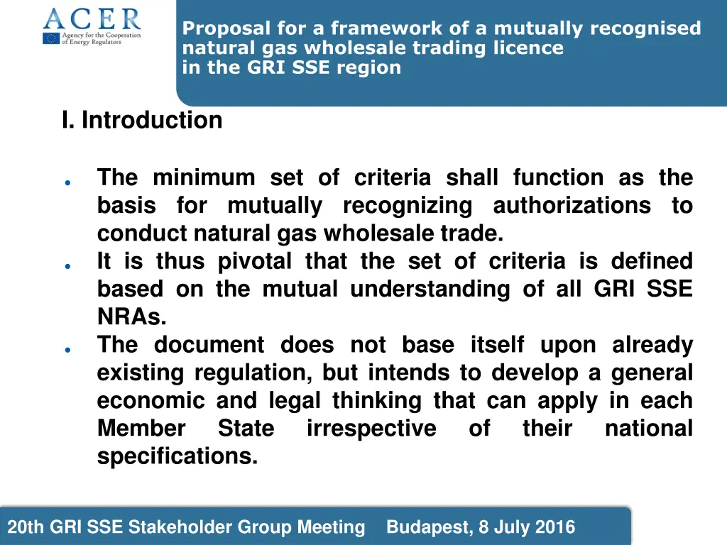 proposal for a framework of a mutually recognised 2