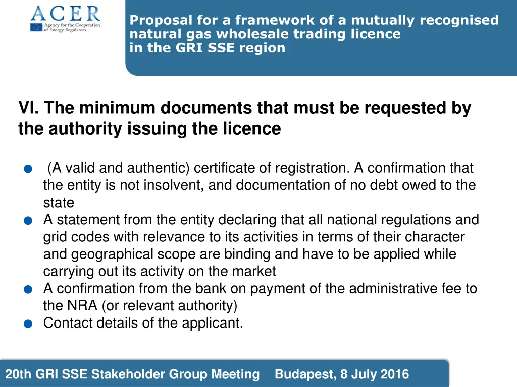 proposal for a framework of a mutually recognised 9