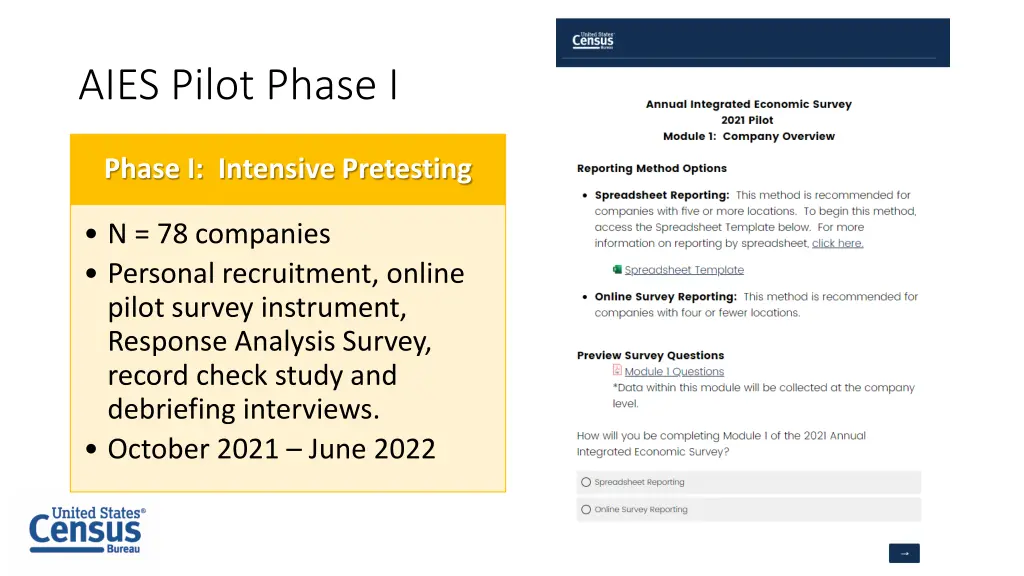 aies pilot phase i