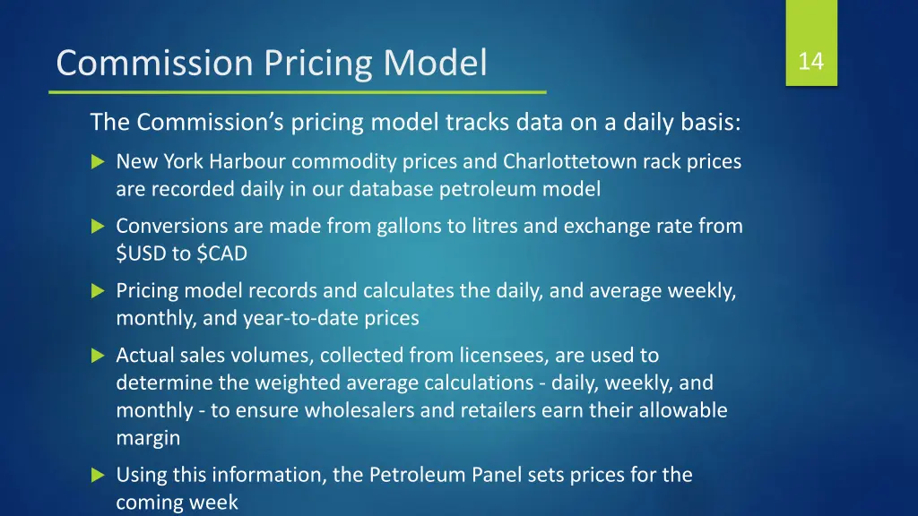 commission pricing model