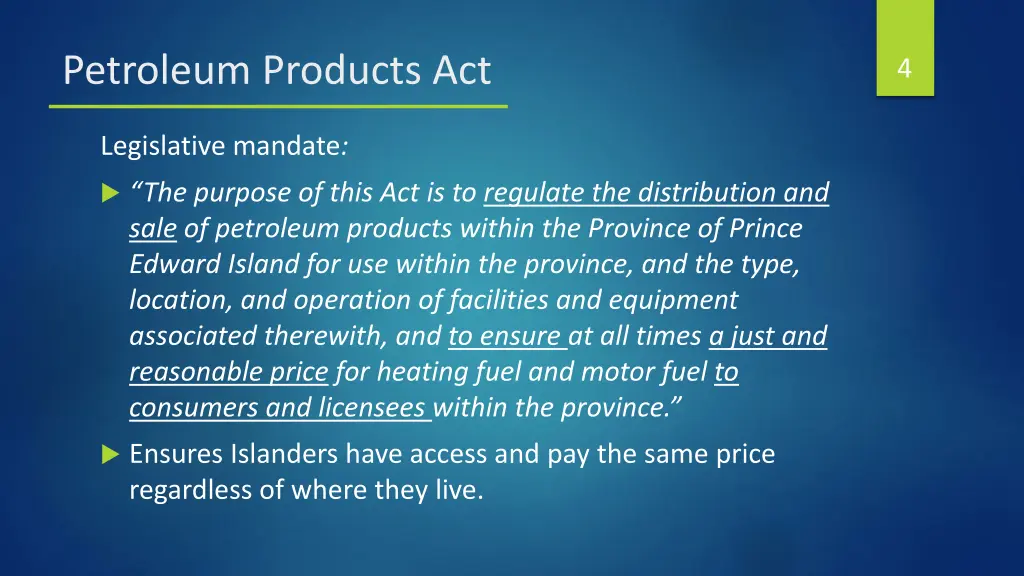 petroleum products act