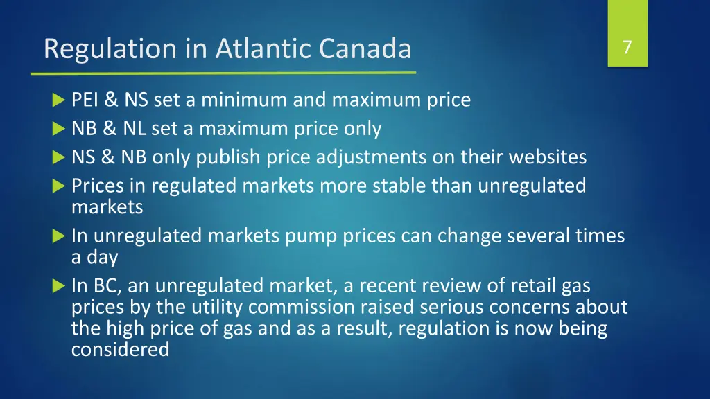 regulation in atlantic canada