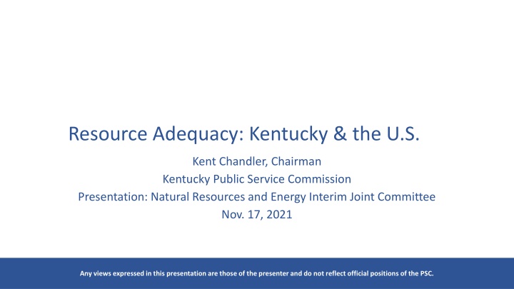 resource adequacy kentucky the u s