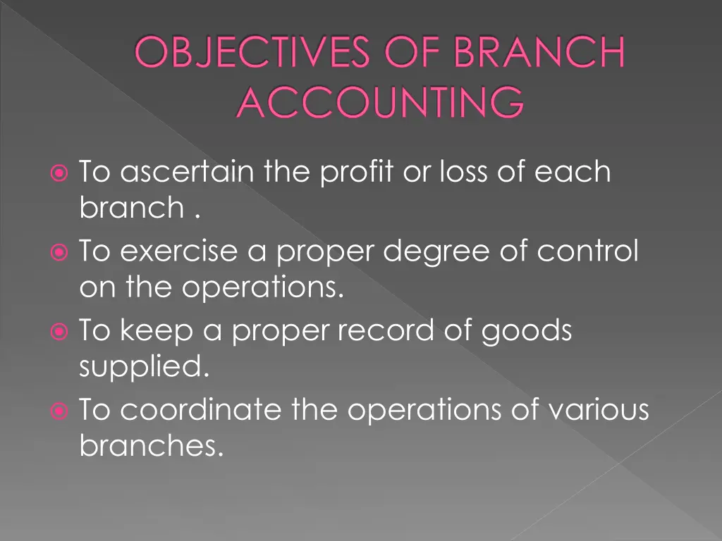 objectives of branch accounting