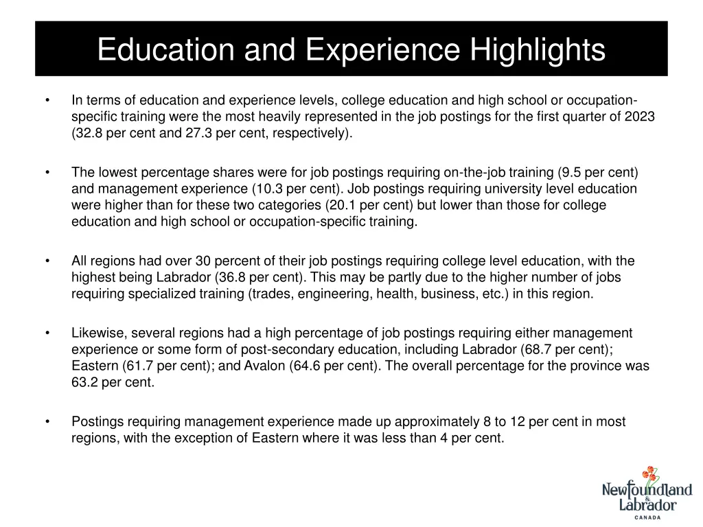 education and experience highlights