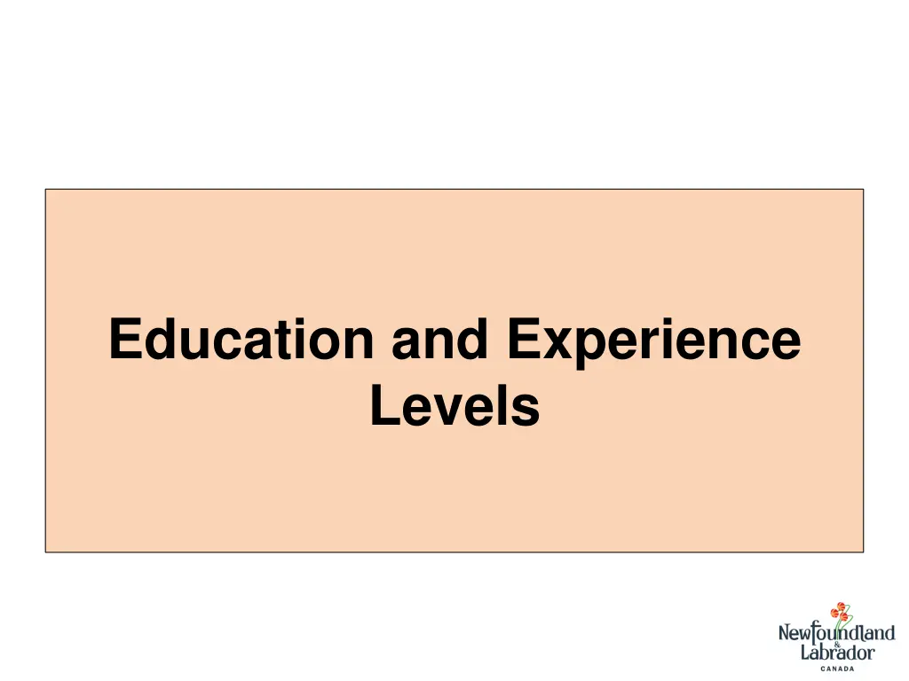 education and experience levels