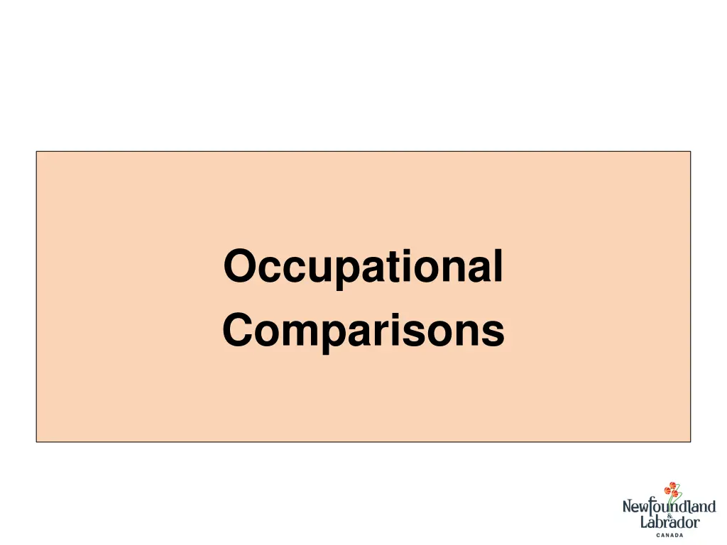 occupational comparisons