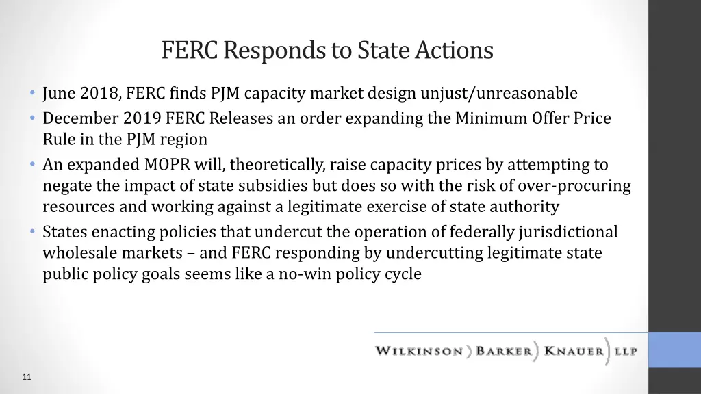 ferc responds to state actions