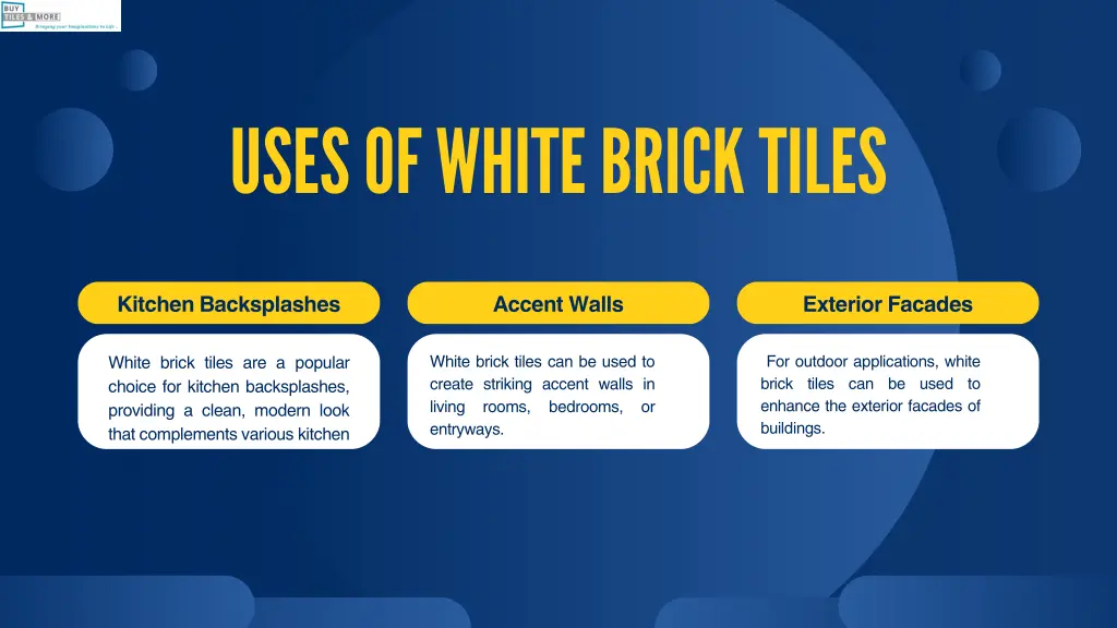 uses of white brick tiles