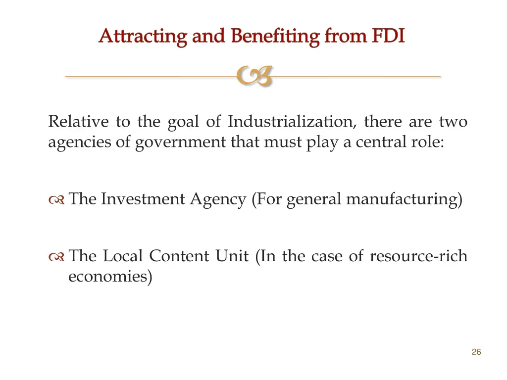 attracting and benefiting from fdi