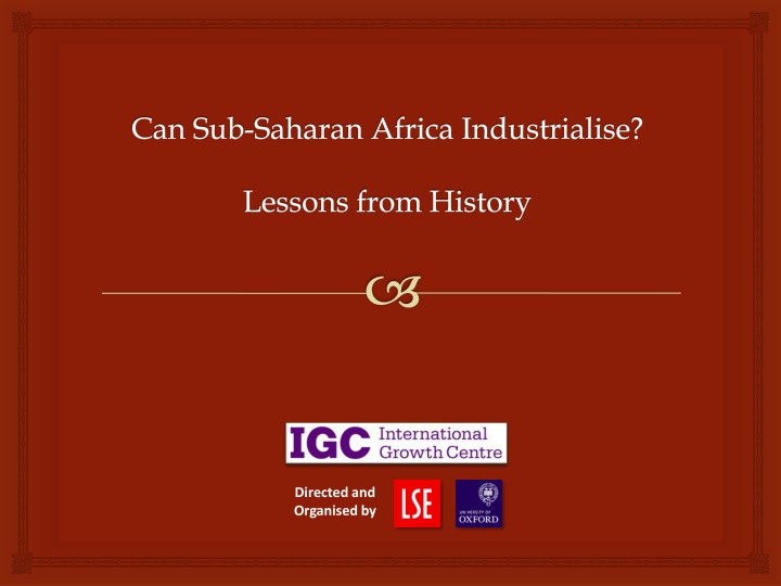 can sub saharan africa industrialise