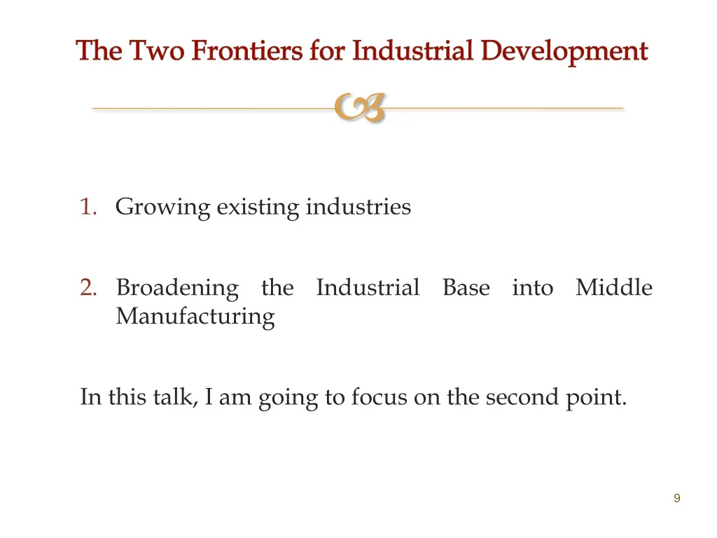 the two frontiers for industrial development