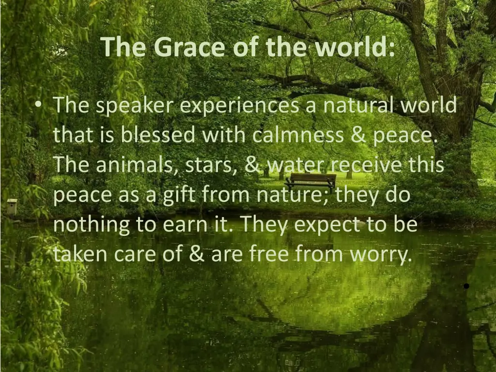 the grace of the world