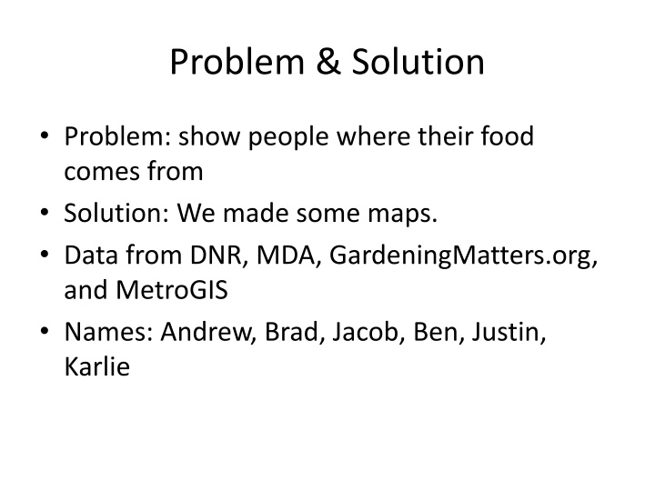 problem solution