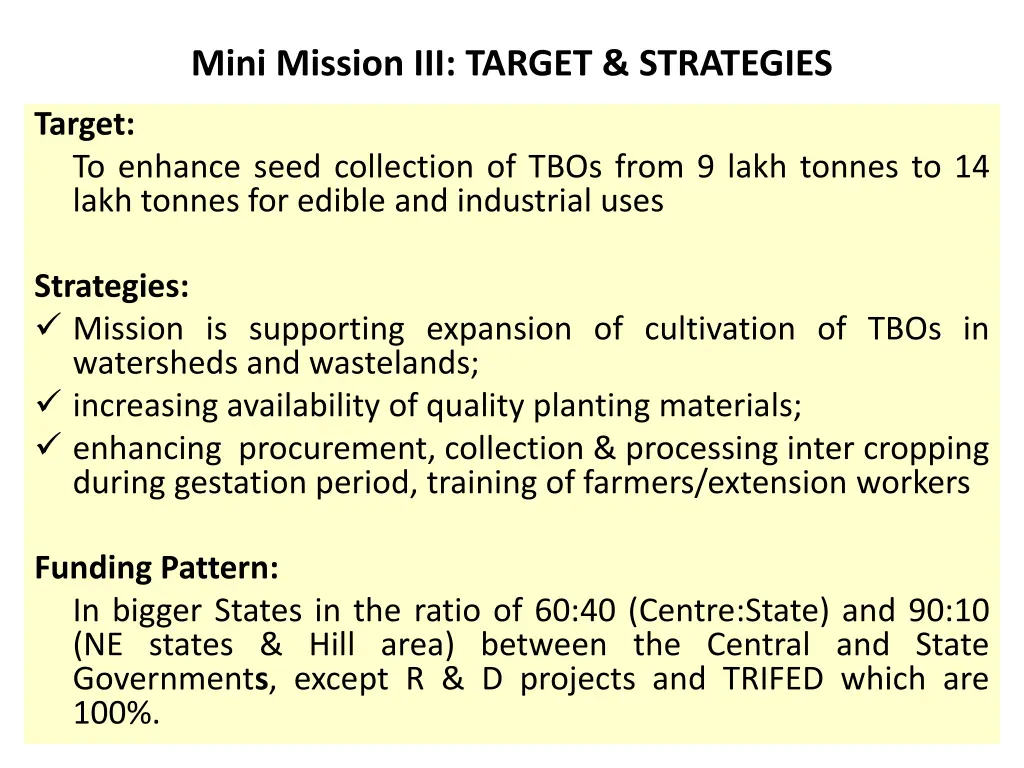 mini mission iii target strategies