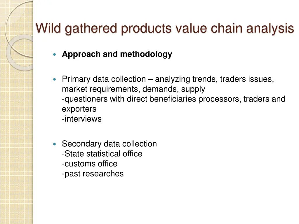 wild gathered products value chain analysis 1