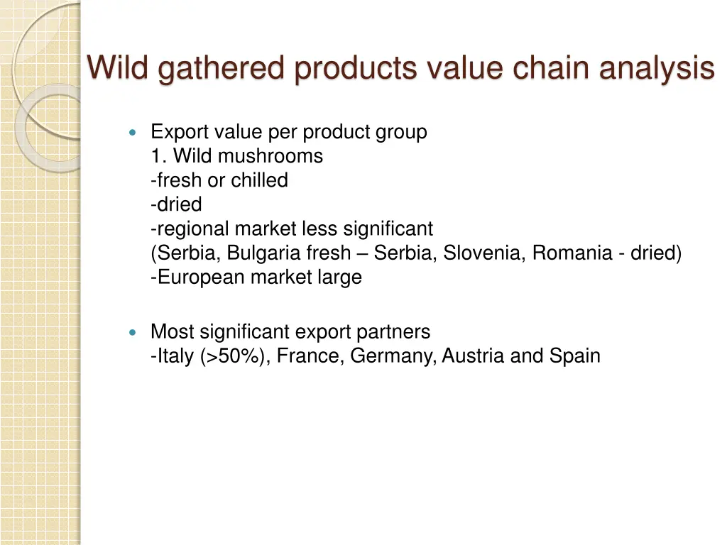 wild gathered products value chain analysis 4