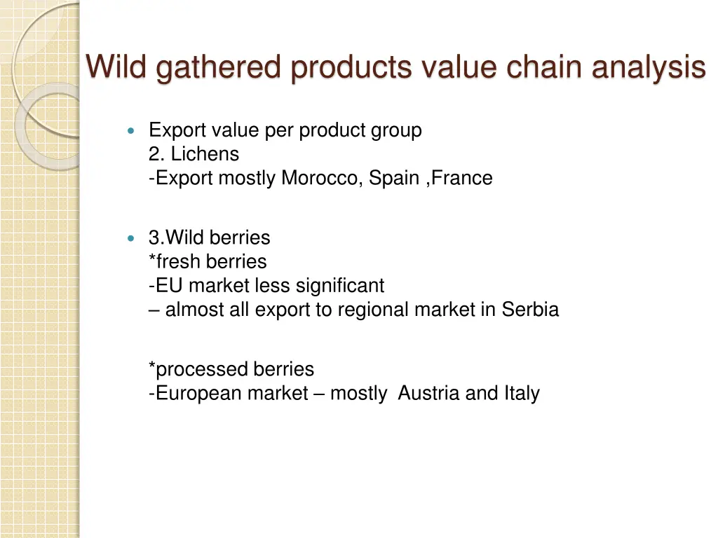 wild gathered products value chain analysis 5