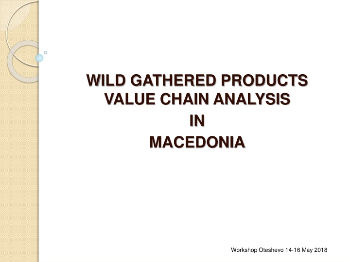 wild gathered products value chain analysis