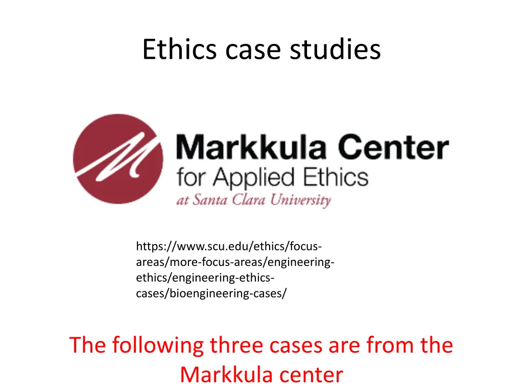 ethics case studies