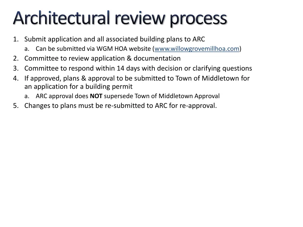 architectural review process