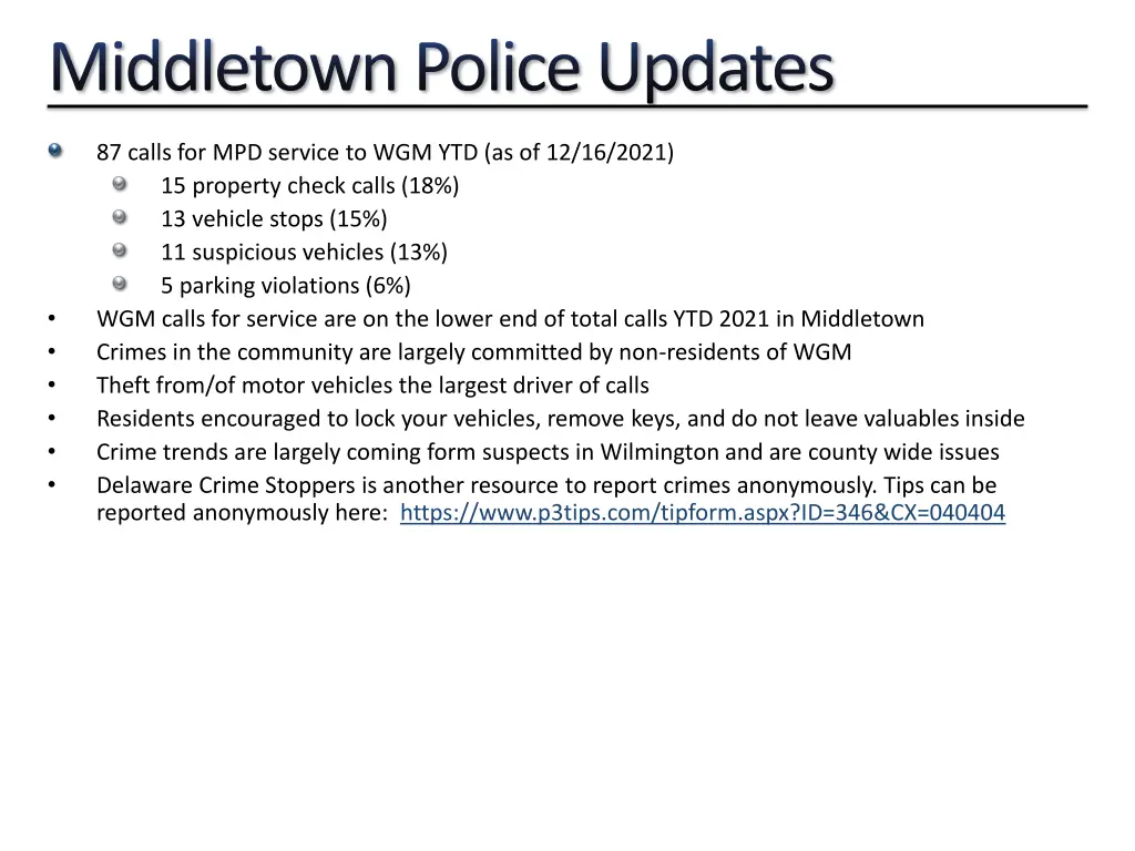 middletown police updates