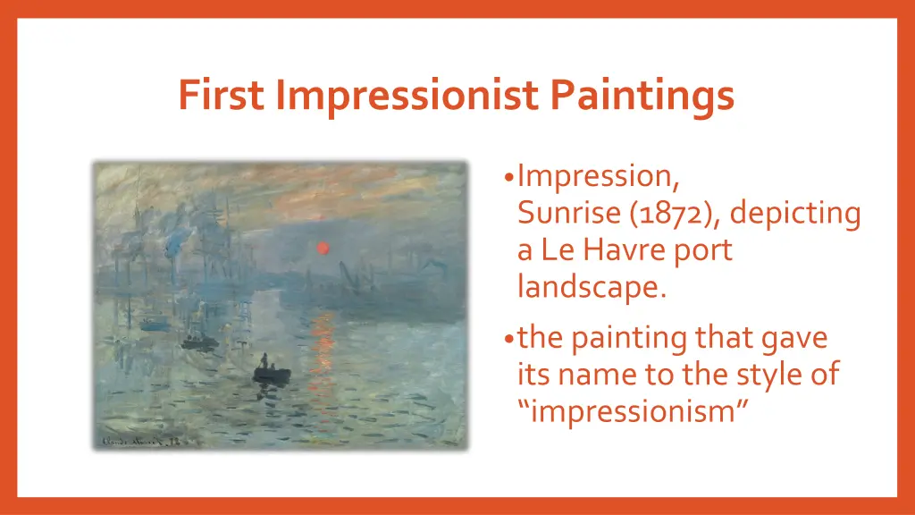 first impressionist paintings 1