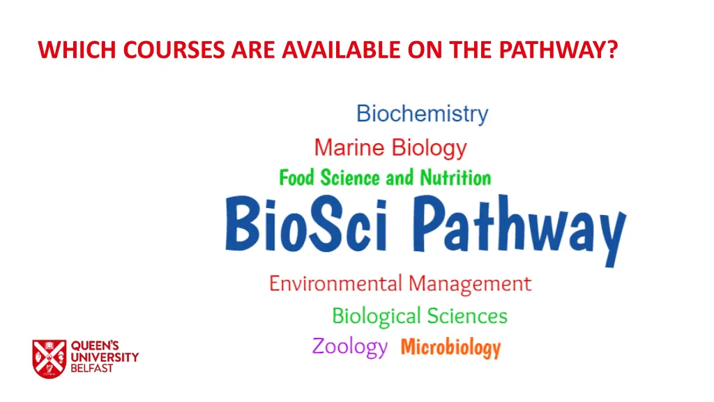 which courses are available on the pathway