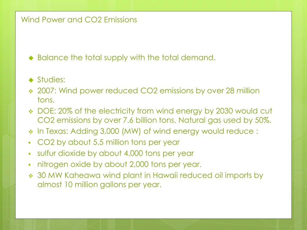 wind power and co2 emissions 1