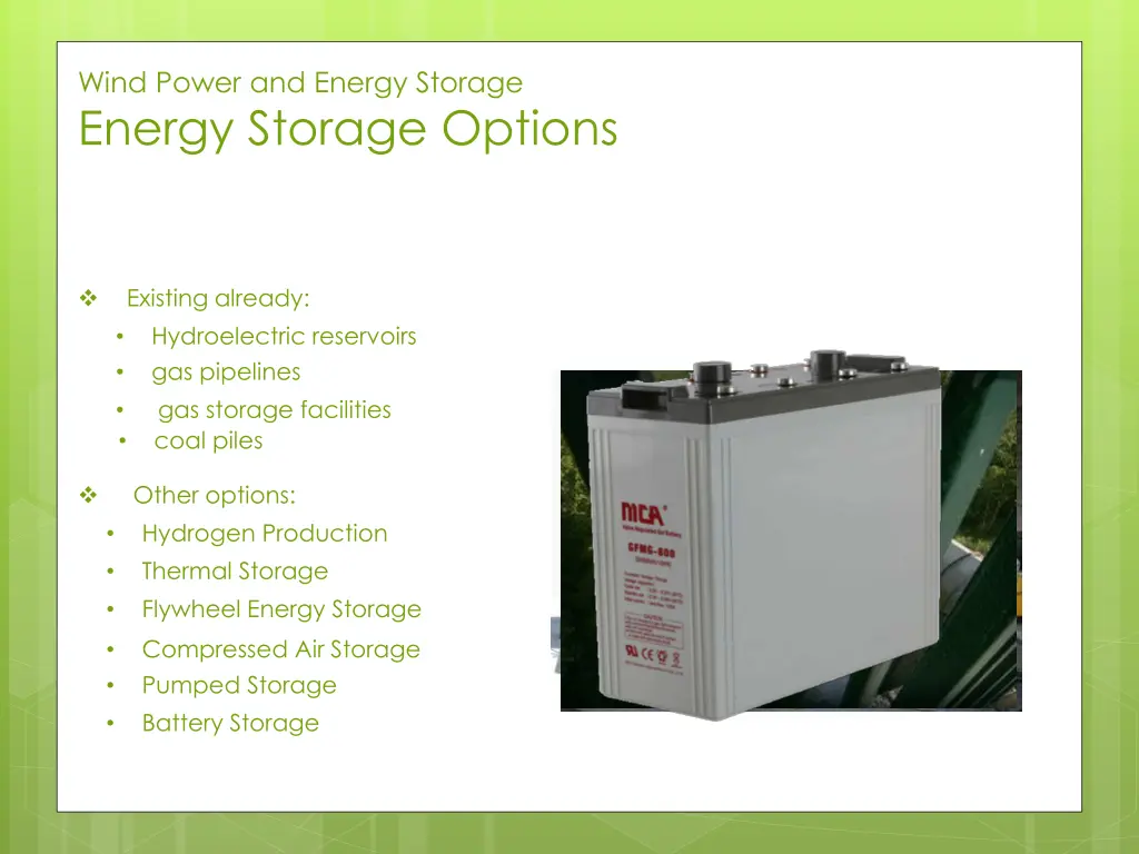 wind power and energy storage 1