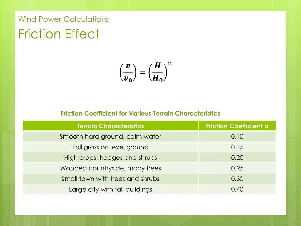 wind power calculations 1