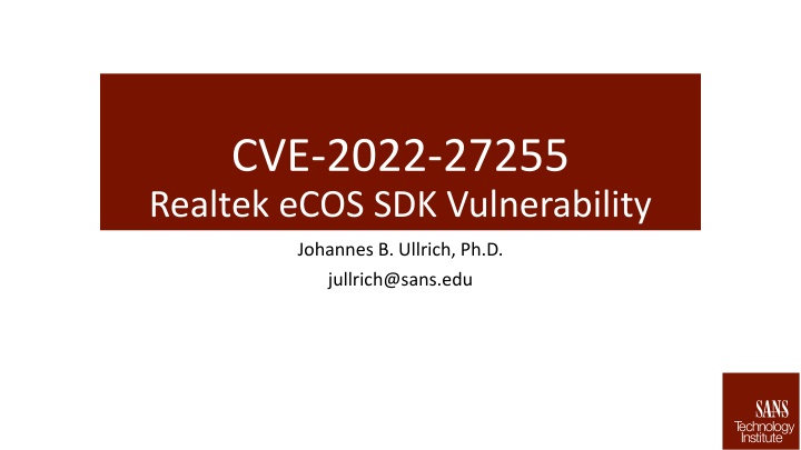 cve 2022 27255 realtek ecos sdk vulnerability