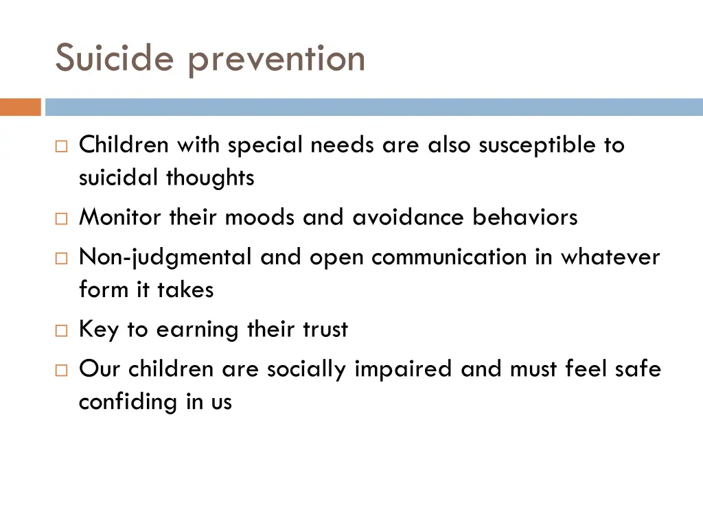 suicide prevention