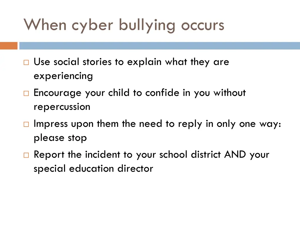 when cyber bullying occurs