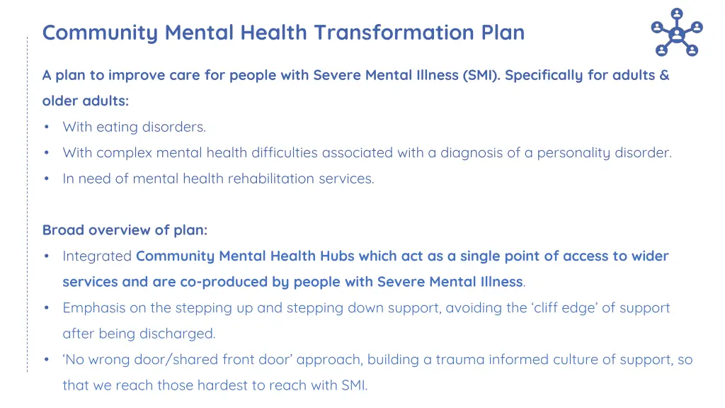 community mental health transformation plan