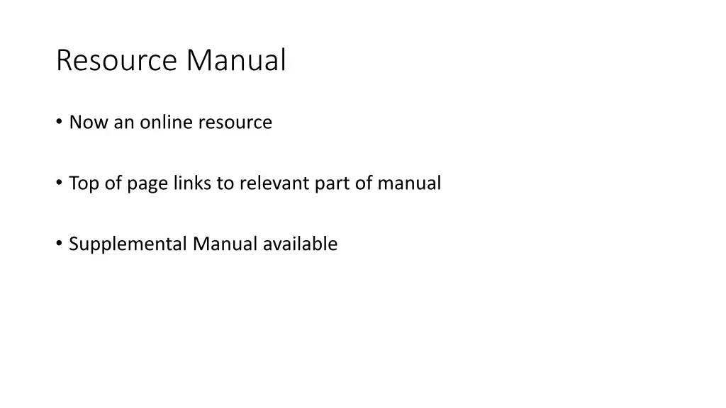 resource manual