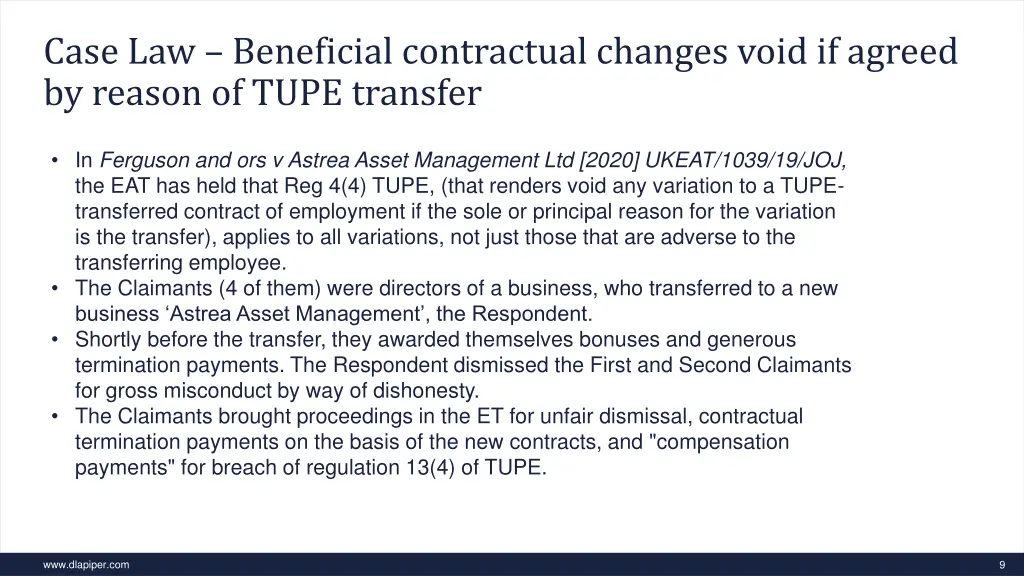 case law beneficial contractual changes void