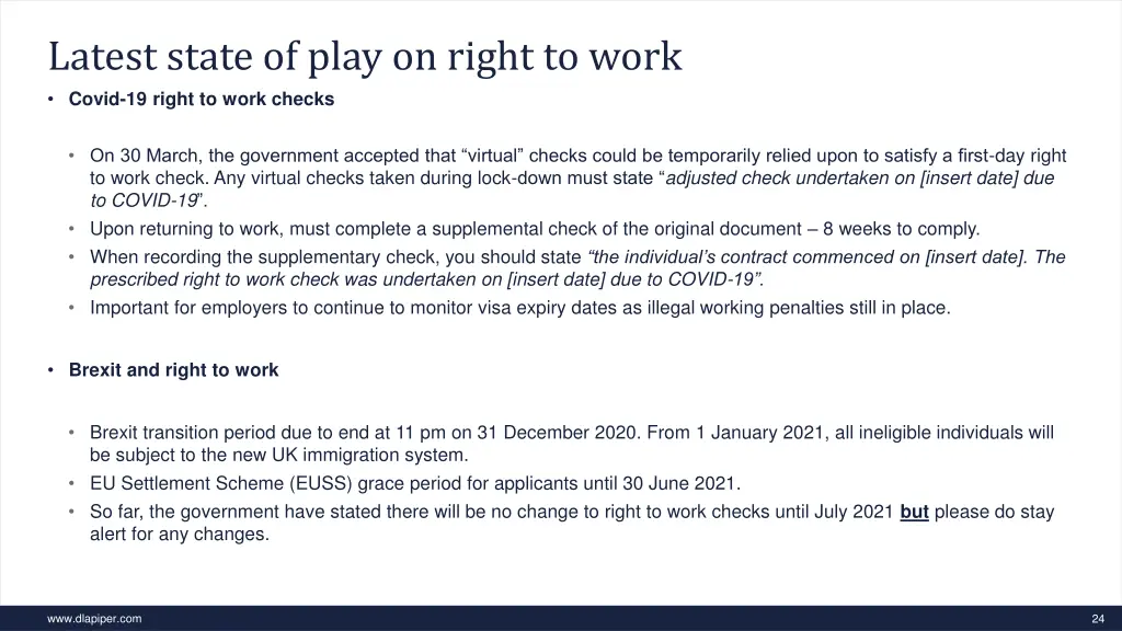 latest state of play on right to work