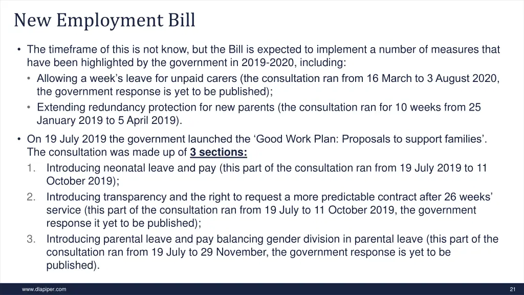 new employment bill