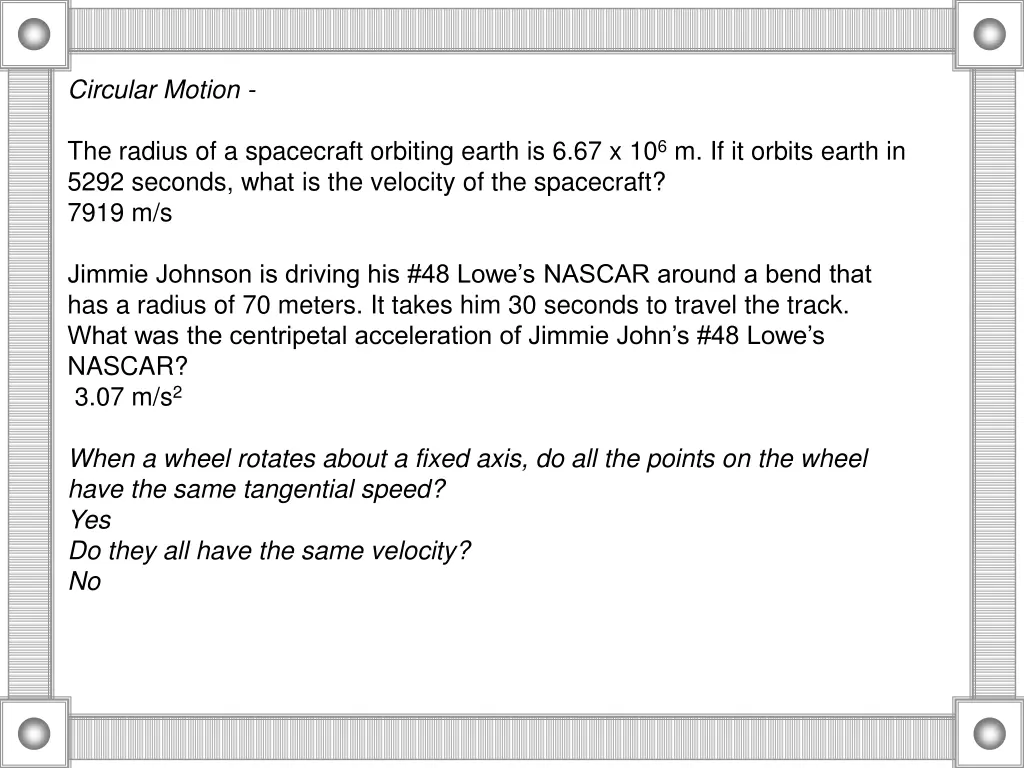 circular motion 1