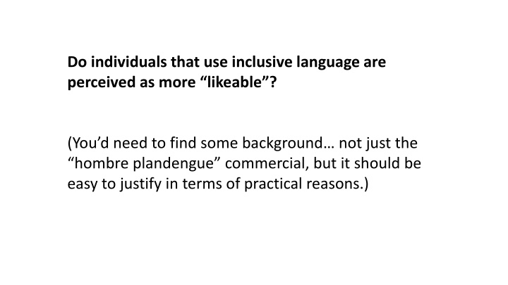 do individuals that use inclusive language