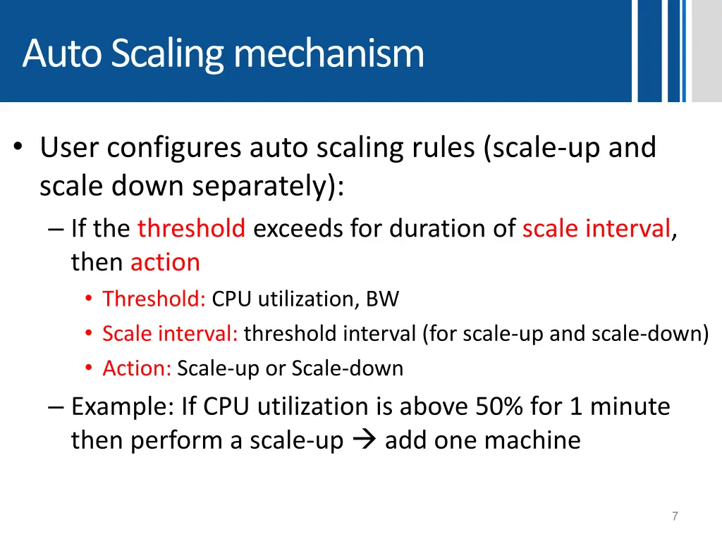 auto scaling mechanism