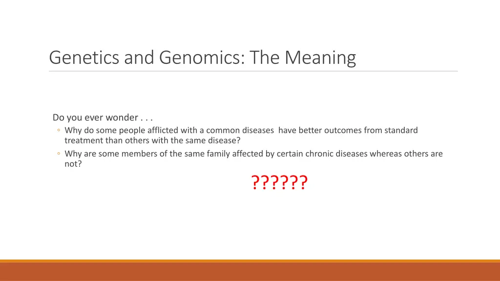 genetics and genomics the meaning