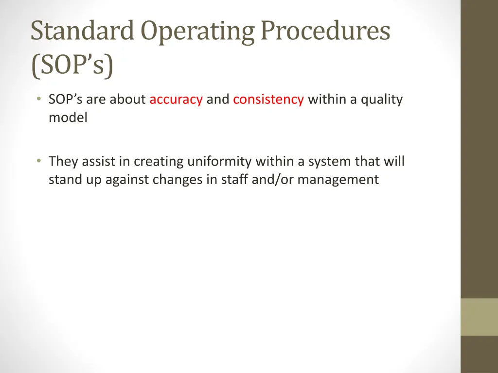 standard operating procedures sop s