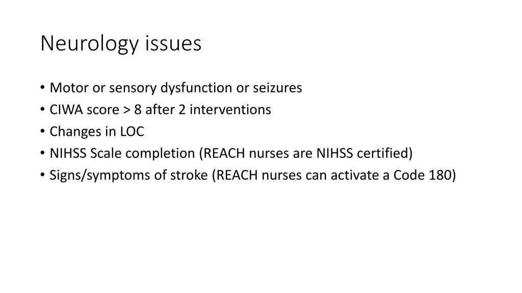 neurology issues